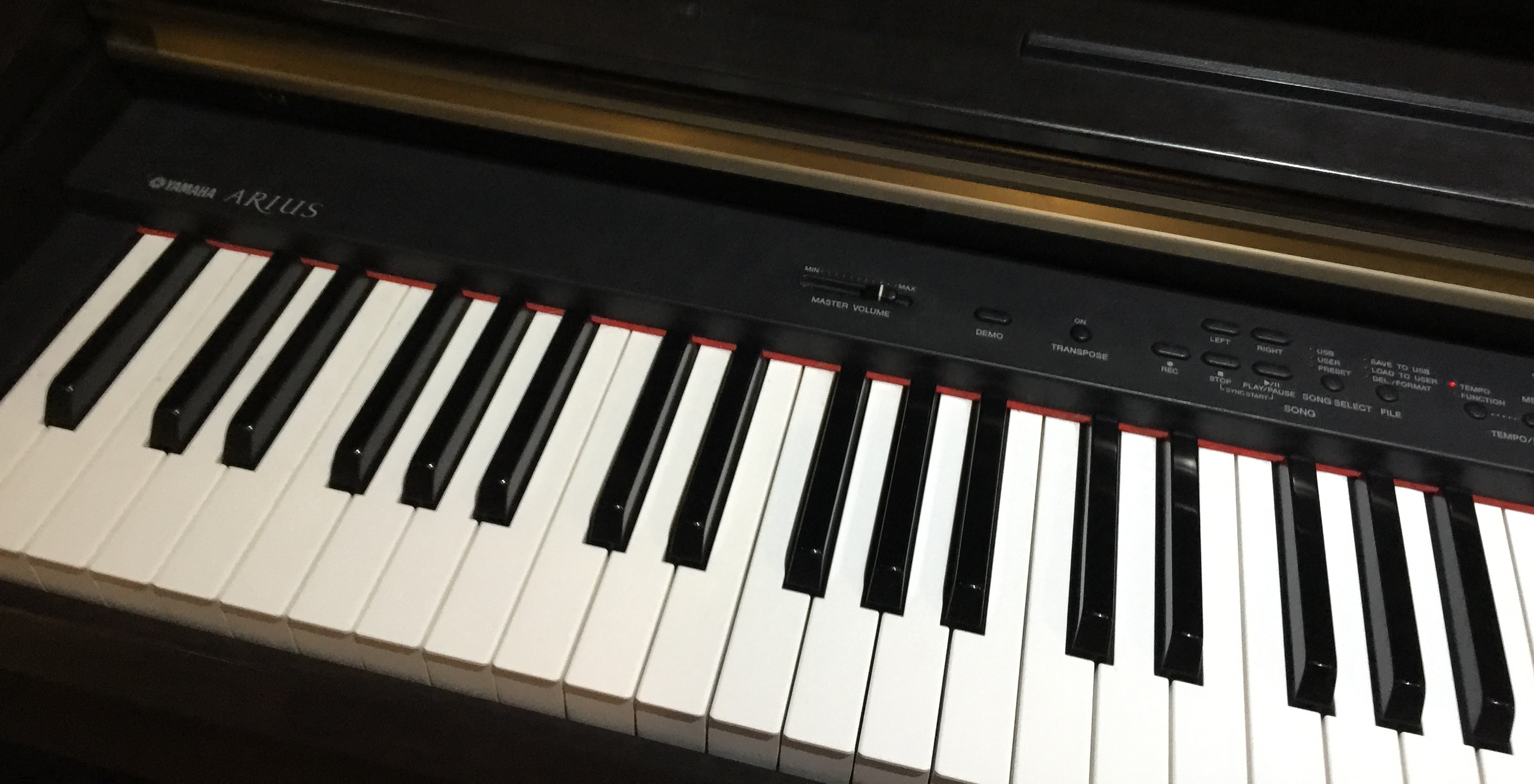 electric piano in a music store